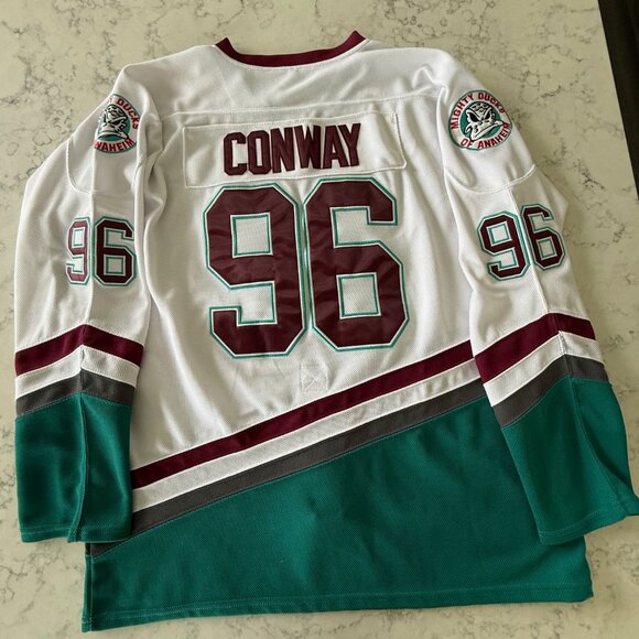 Vintage Anaheim Mighty Ducks Charlie Conway Hockey Jersey - Mens 2XL - Picture 3 of 8